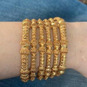 Indian Pakistani gold plated bangles